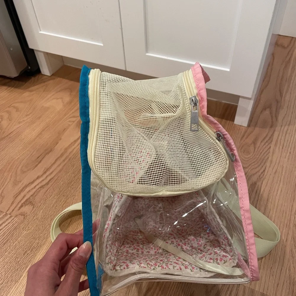 PVC clear pet carrier tote bag